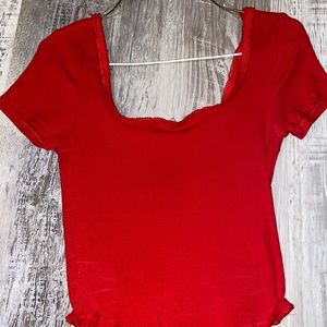 Active USA Red Crop Top